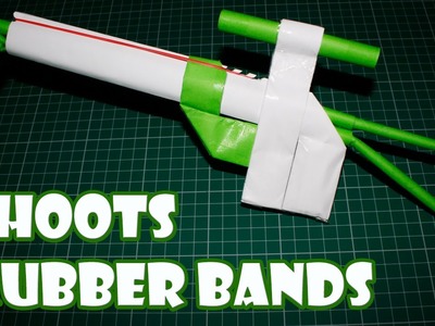 How to Make a Paper Sniper Rifle I Paper Gun Shoots Rubber Bands