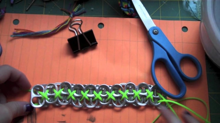 How to make a soda tab bracelet