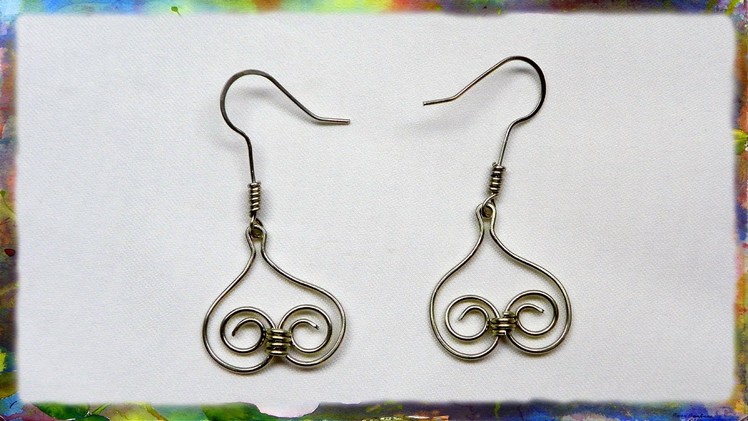 How To Make Wire Earrings, "Upside Down Heart"  Part 2