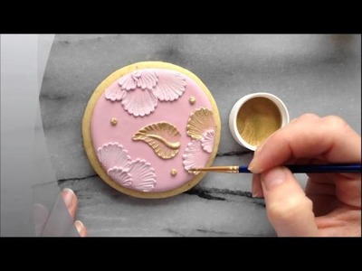 How To Paint With Luster Dust On Brush Embroidered Sugar Cookies