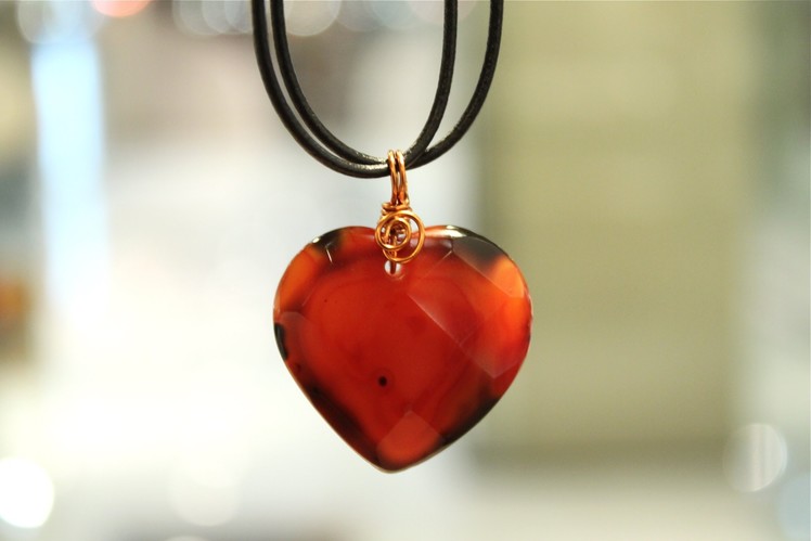 How to Wire Wrap a Gems Heart Pendant Bail