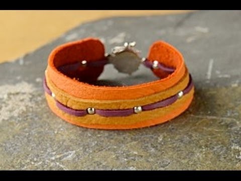 Jewelry How To - Make a Leather Stud Bracelet