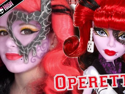 Operetta Monster High Doll Costume Makeup Tutorial for Cosplay or Halloween