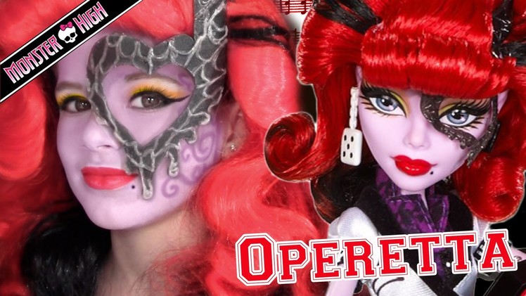 Operetta Monster High Doll Costume Makeup Tutorial for Cosplay or Halloween