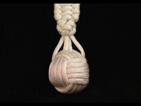 Paracordist How To Tie a Monkeys Fist Knot Supported by 4 Strands