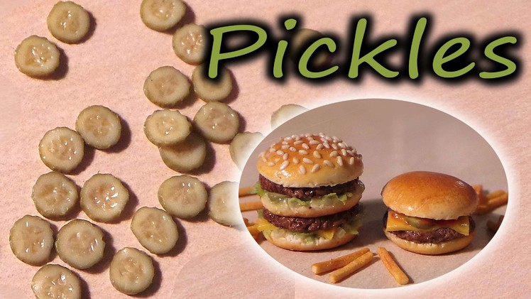 Polymer Clay tutorial; Pickle Cane - Miniature Food