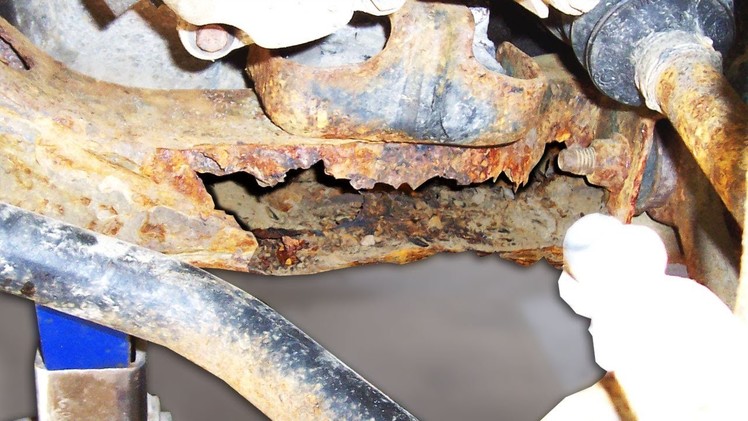Reasonable DIY rust repair on a vehicle subframe, unibody, or frame.