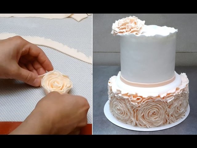 ROSE RUFFLE CAKE - HOW TO by CakesStepbyStep