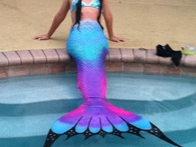 Swimming in a Silicone Mermaid Tail | Purple Rainbow Tails