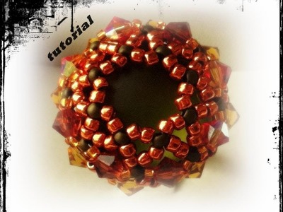 Tutorial perline | Anello Pumpkin con soft touch feat Halloween time :-) netted stitch