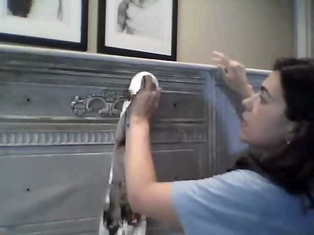 Waxing Furniture with Dark and Clear Wax over Annie Sloan Chalk Paint