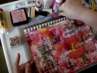 Art Journal Tutorial, finishing with collage Pt 2