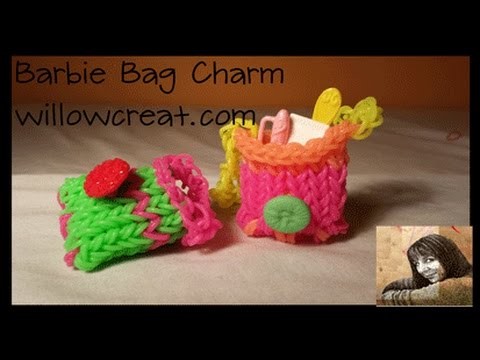 Barbie Bag Charm on the Rainbow Loom