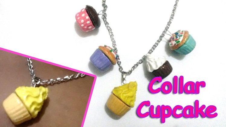 Collar de Cupcakes | Arcilla Polimérica. Porcelana Fría | Cupcake Jewelry Necklace Polymer Clay