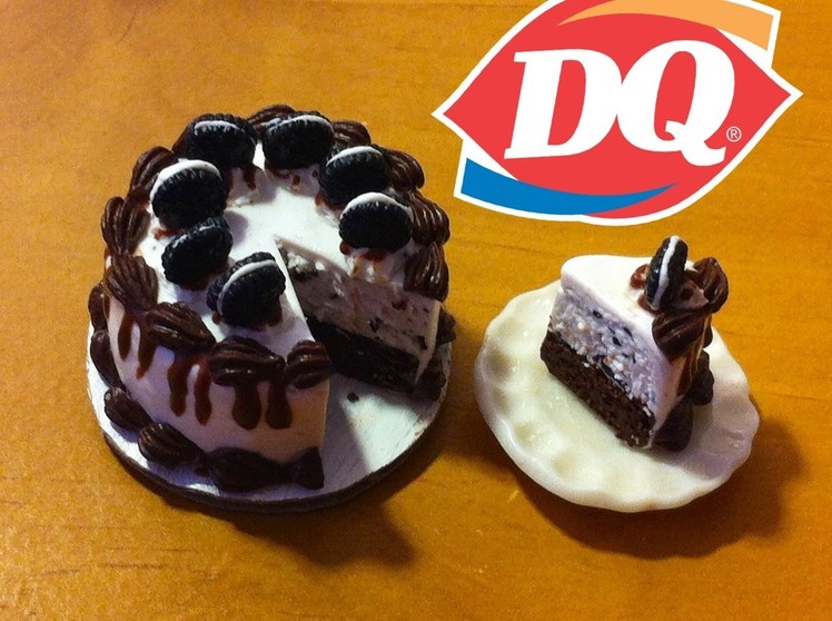 Dairy Queen Inspired Oreo Cookie Ice Cream Cake:Polymer Clay Tutorial