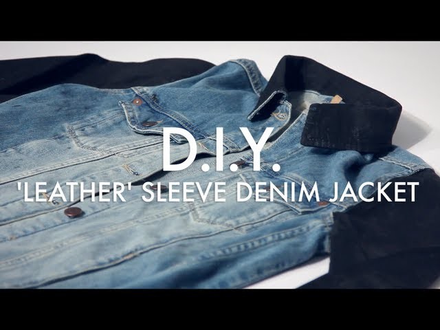 D.I.Y. 'Leather' Sleeve Denim Jacket | MTV FORA