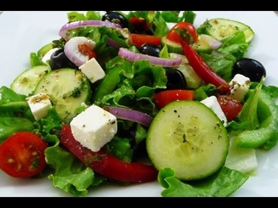 Easy Greek Salad recipe, super healthy and delicious, how to cook.