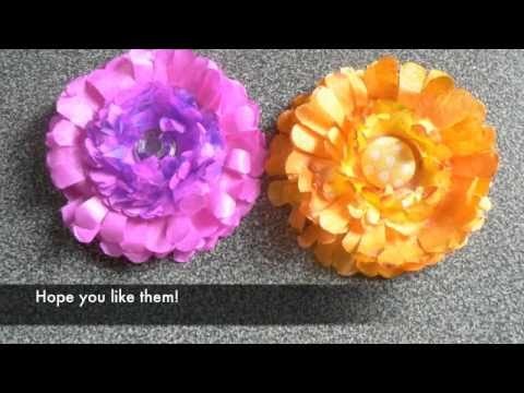 Fast fluffy flowers from coffee filters