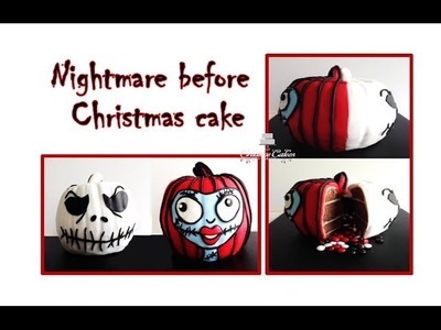 Halloween Cake Nightmare before Christmas 3D Inside Surprise Cake (How to make)