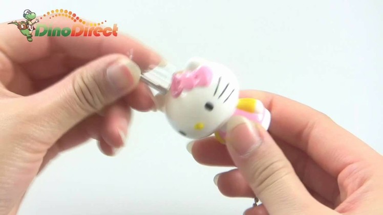 Hello Kitty Mascot Lock Padlock and Key Keyring Keychain 3 Pack - dinodirect