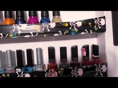 Homemade nail polish rack