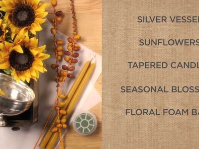How to Create a Beautiful Candle Arrangement with Sunflowers | Pottery Barn