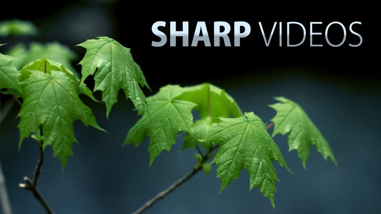 How to get sharp & detailed videos! DSLR video tutorial