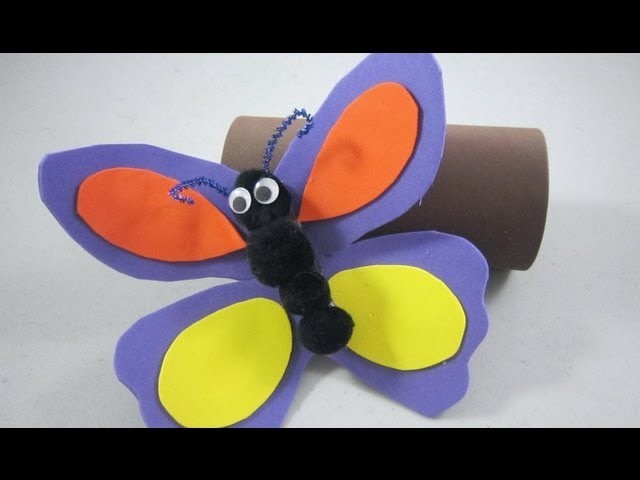 How to make a foam or cardstock butterfly to be used as a didactic tool for small children - EP