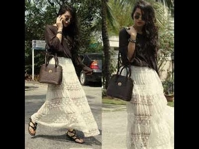 HOW TO MAKE A LACE MAXI SKIRT FOR BEGINNERS