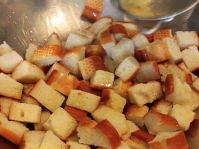 How to Make Croutons - Garlic Parmesan Croutons Recipe