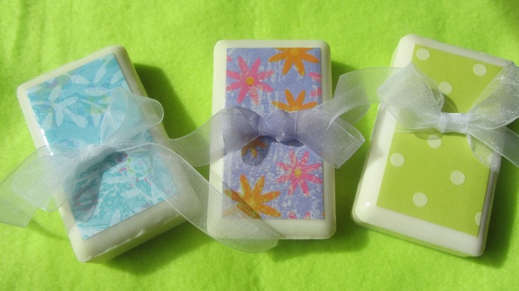 How to Make Decoupage Soap & Painted Soaps Ideas Wedding Favors