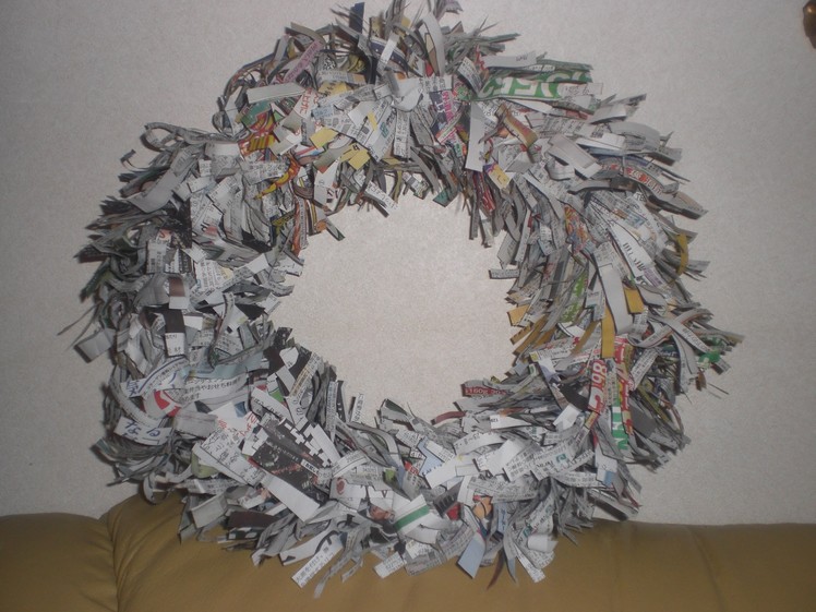 How To make "NEWS PAPER "Wreath" part 1