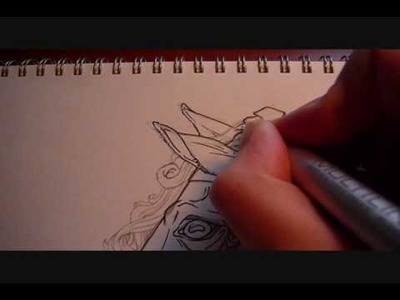 Inking a Horse in Preparation for Markers - Part 2