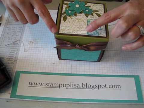 Inside, Outside, and Lid of Explosion Box, part 3 Stampin UP