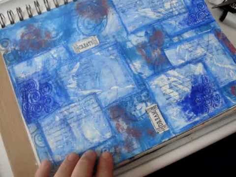 Masked Watercolor Crayon Background Continued Part 1