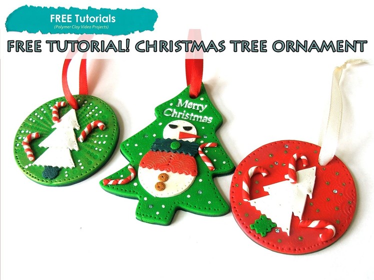 PolyPediaOnline TV - FREE How to Polymer Clay Christmas Snoman Tree Ornaments Tutorial