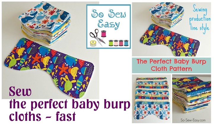 Sewing the perfect baby burp cloth pattern