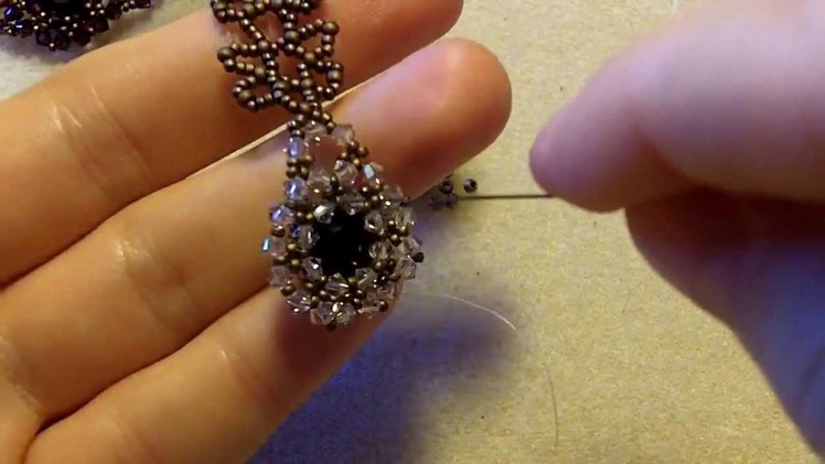 Sidonia's handmade jewelry - How to bezel an 8mm Swarovski chaton