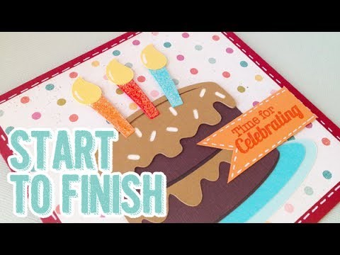 SP Episode 349: Silhouette Cameo Birthday Card Tutorial Start to Finish