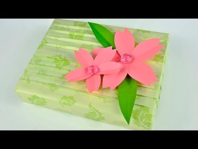 Spring Gift Wrapping with Cherry Blossoms