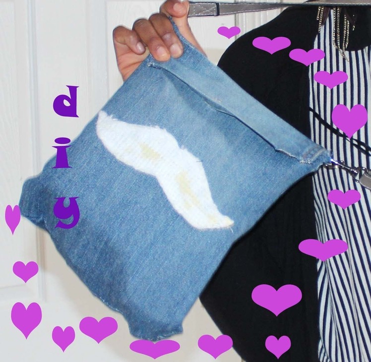 The easiest!!! diy jean cross body bag (from old jeans)