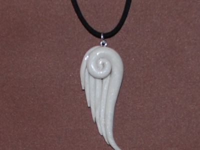 Whimsical Angel Wing Pendant Necklace : Polymer Clay Tutorial