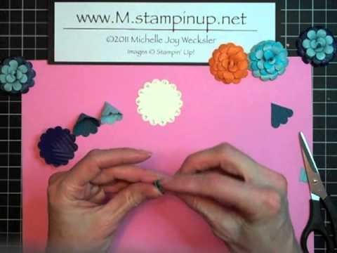 3-D Scallop Circle Punch Paper Flowers