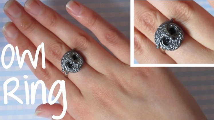 Antique Owl Ring Tutorial: Polymer Clay Ring.