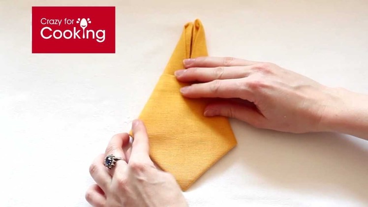 Bunny napkin folding | CrazyForCooking.com
