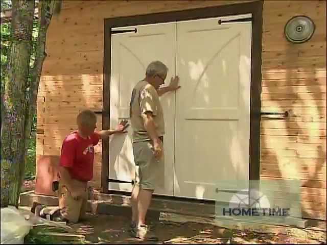 Carriage Style Doors for the Timber Shed