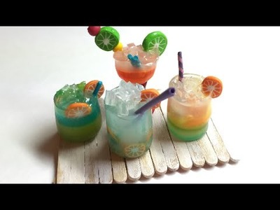 COCKTAIL- Polymer clay (Fimo) miniatures -Tutorial
