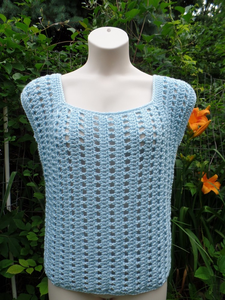 #Crochet Easy Womens Ladies Top Blouse Shirt #TUTORIAL