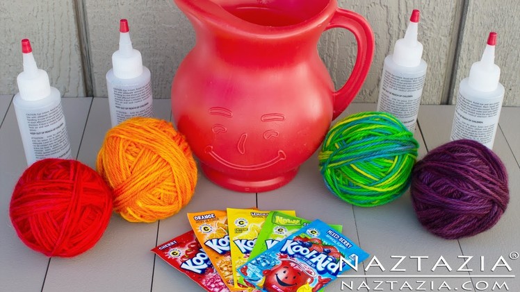 DIY Learn How To Hand Paint Dye Yarn with Kool Aid Easy Tutorial - Dyed KoolAid Kool-Aid Rainbow