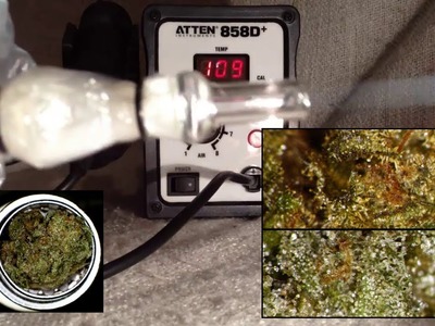 DIY vaporizer with balloons, including trichomes microscopy before & after